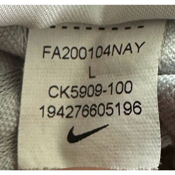 Nike Golf Dri Fit Striped White Grey Polo Shirt Men's Large Dri-Fit Golfing - Picture 9 of 9